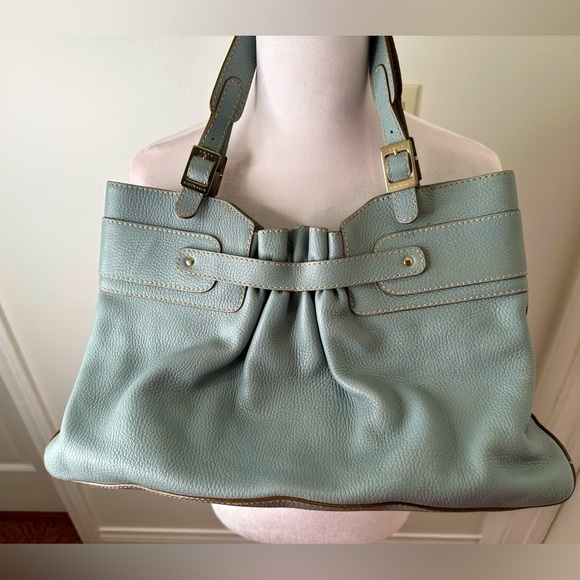 Anya Hindmarch Mint Green Leather Buckle Shoulder Bag - Picture 4 of 10